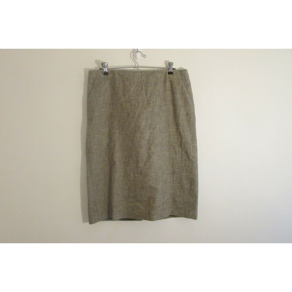 Banana Republic Pencil Skirt Size 10 Wheat Brown With Pockets (A)